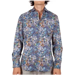 Poggianti 1985 - Multicolor Soft Collar Shirt - Handmade in Italy - New Luxury Exclusive Collection - Avvenice