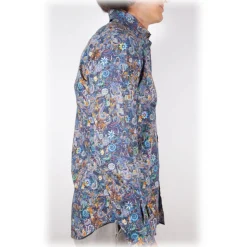 Poggianti 1985 - Multicolor Soft Collar Shirt - Handmade in Italy - New Luxury Exclusive Collection - Avvenice