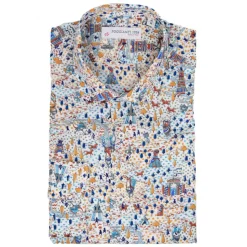 Poggianti 1985 - Multicolored Soft Collar Patterned Shirt - Handmade in Italy - New Luxury Exclusive Collection - Avvenice