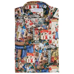 Poggianti 1985 - Multicolored Soft Collar Patterned Shirt - Handmade in Italy - New Luxury Exclusive Collection - Avvenice