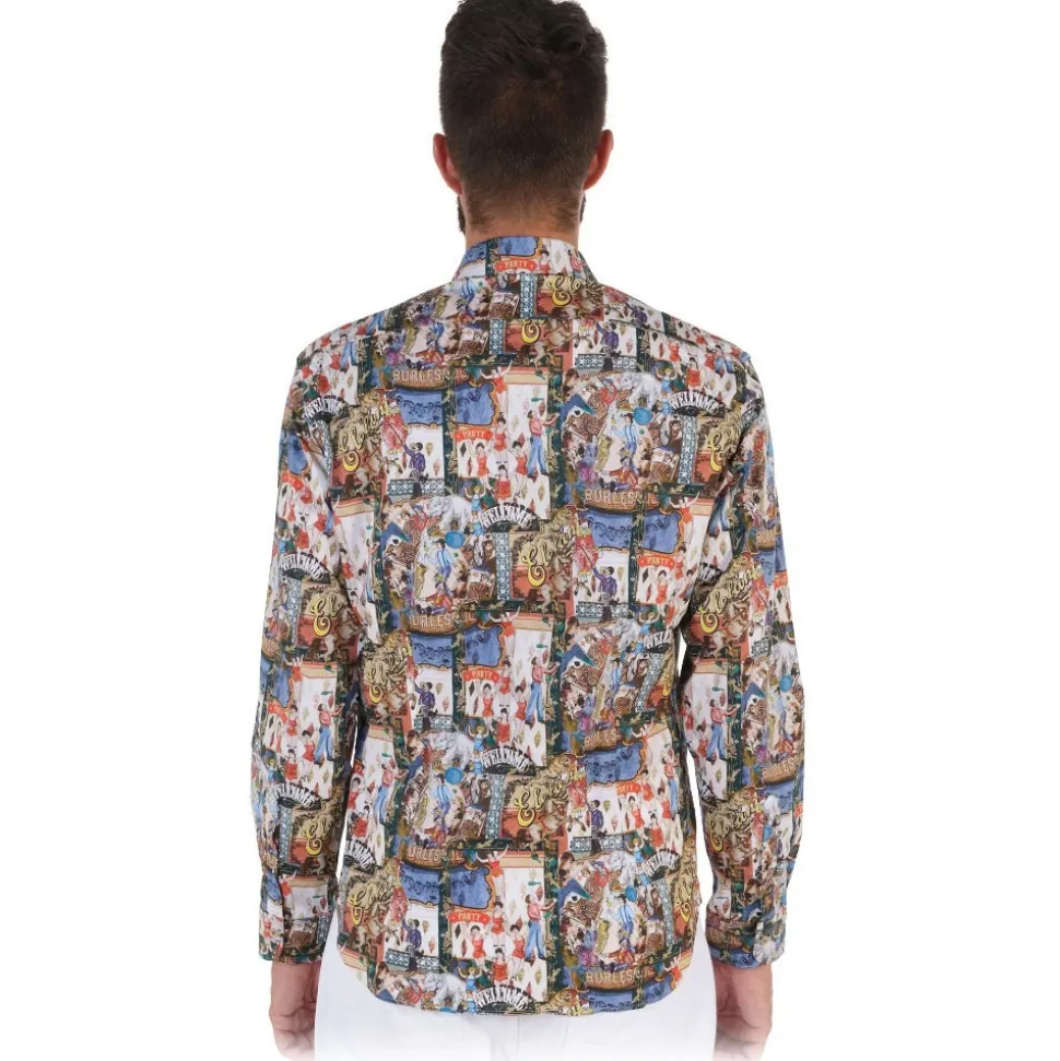 Poggianti 1985 - Multicolored Soft Collar Patterned Shirt - Handmade in Italy - New Luxury Exclusive Collection - Avvenice