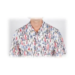 Poggianti 1985 - Short Sleeve Fantasy Shirt - Handmade in Italy - New Luxury Exclusive Collection - Avvenice