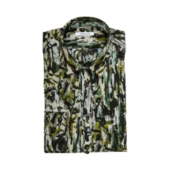 Poggianti 1985 - Small Collar Patterned Shirt - Handmade in Italy - New Luxury Exclusive Collection - Avvenice