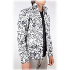 Poggianti 1985 - Soft Collar Patterned Shirt - Handmade in Italy - New Luxury Exclusive Collection - Avvenice