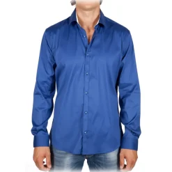 Poggianti 1985 - Solid Color Italian Collar Shirt - Handmade in Italy - New Luxury Exclusive Collection - Avvenice