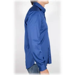 Poggianti 1985 - Solid Color Italian Collar Shirt - Handmade in Italy - New Luxury Exclusive Collection - Avvenice