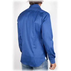 Poggianti 1985 - Solid Color Italian Collar Shirt - Handmade in Italy - New Luxury Exclusive Collection - Avvenice