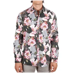 Poggianti 1985 - Stretch Fantasy Shirt Italian Collar - Handmade in Italy - New Luxury Exclusive Collection - Avvenice