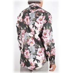 Poggianti 1985 - Stretch Fantasy Shirt Italian Collar - Handmade in Italy - New Luxury Exclusive Collection - Avvenice