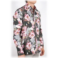 Poggianti 1985 - Stretch Fantasy Shirt Italian Collar - Handmade in Italy - New Luxury Exclusive Collection - Avvenice