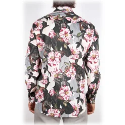 Poggianti 1985 - Stretch Fantasy Shirt Italian Collar - Handmade in Italy - New Luxury Exclusive Collection - Avvenice