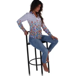 Poggianti 1985 - White Floral Shirt with Soft Collar - Handmade in Italy - New Luxury Exclusive Collection - Avvenice
