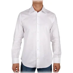 Poggianti 1985 - White Oxford Shirt Italian Collar - Handmade in Italy - New Luxury Exclusive Collection - Avvenice