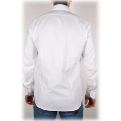 Poggianti 1985 - White Oxford Shirt Italian Collar - Handmade in Italy - New Luxury Exclusive Collection - Avvenice