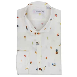 Poggianti 1985 - White Soft Collar Fantasy Shirt - Handmade in Italy - New Luxury Exclusive Collection - Avvenice