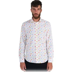 Poggianti 1985 - White Soft Collar Fantasy Shirt - Handmade in Italy - New Luxury Exclusive Collection - Avvenice