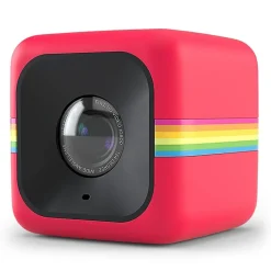 Polaroid - Polaroid Cube+ Wi-Fi Mini Lifestyle Action Camera - Full HD 1440p - Action Sports Cameras - Red - Avvenice