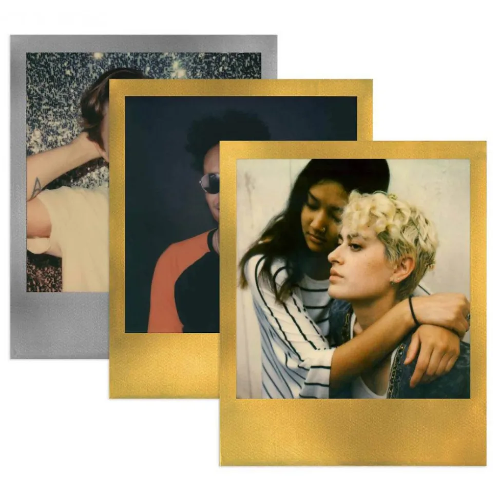 Polaroid Originals - Color Film for 600 - Gold & Silver Frame - Film for Polaroid Originals 600 Cameras - OneStep 2 - Avvenice