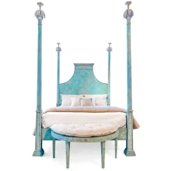 Porte Italia Interiors - Tintoretto Bed - Bed - Venetian Bed with Posts - Avvenice