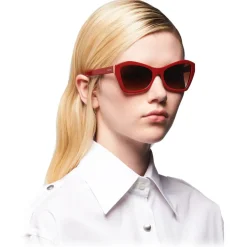 Prada - Cat Eye Sunglasses - Ruby Red Sandy Beige - Prada Collection - Sunglasses - Prada Eyewear - Avvenice