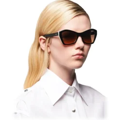 Prada - Cat Eye Sunglasses - Black Ivory - Prada Collection - Sunglasses - Prada Eyewear - Avvenice