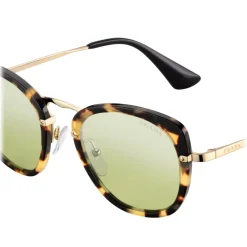 Prada - Prada Wanderer - Tortoise Medium Square Sunglasses - Prada Wanderer Collection - Sunglasses - Prada Eyewear - Avvenice