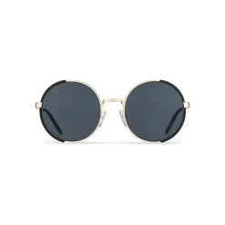 Prada - Round Sunglasses - Opaque Black Pale Gold - Prada Collection - Sunglasses - Prada Eyewear - Avvenice