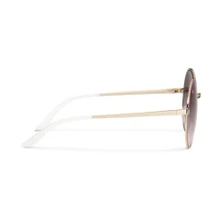 Prada - Round Sunglasses - Opaque Cameo Beige Pale Gold - Prada Collection - Sunglasses - Prada Eyewear - Avvenice