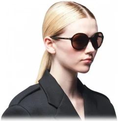 Prada - Round Sunglasses Alternative fit - Opalescent Gray Tortoiseshell - Prada Collection - Sunglasses - Prada Eyewear - Avvenice