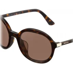 Prada - Round Sunglasses Alternative fit - Opalescent Gray Tortoiseshell - Prada Collection - Sunglasses - Prada Eyewear - Avvenice