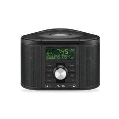 Pure - Chronos CD Series 2 - Black - Digital and FM clock radio with CD - High Quality Digital Radio - Avvenice