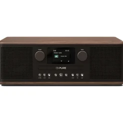 Pure - Classic C-D6 - Coffee Black Walnut - CD-Player DAB+ Radio with Bluetooth - High Quality Digital Radio - Avvenice