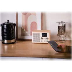 Pure - Classic H4 - Cotton White Oak - Digital Kitchen Radio with Bluetooth - High Quality Digital Radio - Avvenice