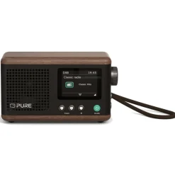 Pure - Classic Mini - The Charming Portable Digital Radio - Coffee Black/Walnut - High Quality Digital Radio - Avvenice