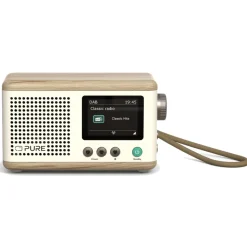 Pure - Classic Mini - The Charming Portable Digital Radio - Cotton White/Oak - High Quality Digital Radio - Avvenice