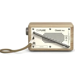 Pure - Classic Mini - The Charming Portable Digital Radio - Cotton White/Oak - High Quality Digital Radio - Avvenice