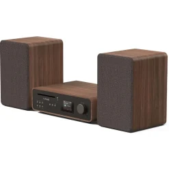 Pure - Classic Stereo - Coffee Black Walnut - Powerful Stereo Sound - High Quality Digital Radio - Avvenice