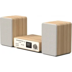 Pure - Classic Stereo - Cotton White Oak - Powerful Stereo Sound - High Quality Digital Radio - Avvenice