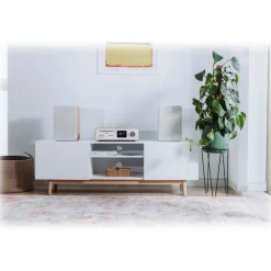 Pure - Classic Stereo - Cotton White Oak - Powerful Stereo Sound - High Quality Digital Radio - Avvenice
