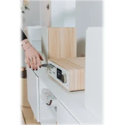 Pure - Classic Stereo - Cotton White Oak - Powerful Stereo Sound - High Quality Digital Radio - Avvenice