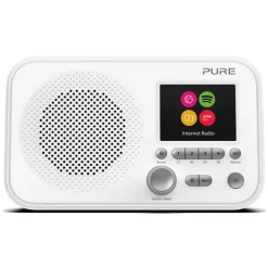 Pure - Elan IR3 - White - Portable Internet Radio with Spotify Connect - Colour Display - High Quality Digital Radio - Avvenice