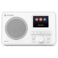 Pure - Elan One - White - Portable DAB+ Radio with Bluetooth - High Quality Digital Radio - Avvenice