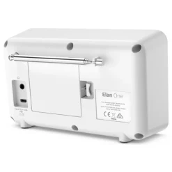 Pure - Elan One - White - Portable DAB+ Radio with Bluetooth - High Quality Digital Radio - Avvenice