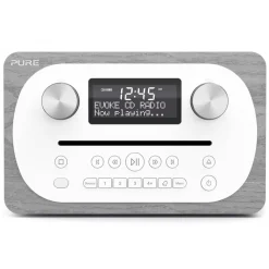 Pure - Evoke C-D4 - Grey Oak - Compact All-in-One Music System with Bluetooth - High Quality Digital Radio - Avvenice