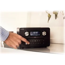 Pure - Evoke C-D4 - Siena Black - Compact All-in-One Music System with Bluetooth - High Quality Digital Radio - Avvenice