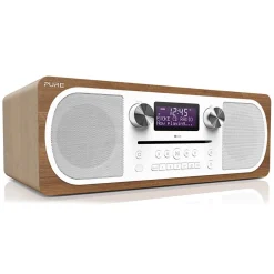 Pure - Evoke C-D6 - Walnut - Stereo All-in-One Music System with Bluetooth - High Quality Digital Radio - Avvenice
