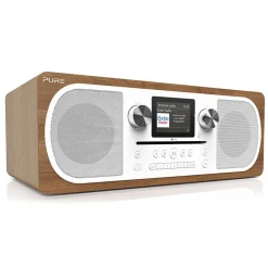 Pure - Evoke C-F6 - Walnut - Stereo All-in-One Music System with Bluetooth - High Quality Digital Radio - Avvenice