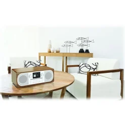Pure - Evoke C-F6 - Walnut - Stereo All-in-One Music System with Bluetooth - High Quality Digital Radio - Avvenice