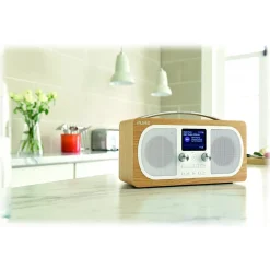 Pure - Evoke H6 - Oak - Portable DAB/DAB+ and FM Radio with Bluetooth - High Quality Digital Radio - Avvenice