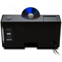 Pure - Evoke Home - Wood Edition - Coffee Black with Cherry Wood Grill - All-in-One Music System - High Quality Digital Radio - Avvenice